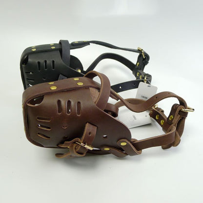 TUGME Cowhide Dog Muzzle Medium And Large Dog Horse Dog