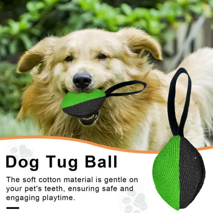 TUGME Linen Tug Toy With Pull Tab Durable Interactive Dog Training Tool For Prey Drive Retrieval Agility Development
