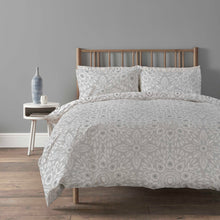 Alhambra Natural Duvet Cover Set Easy Care Quilt Bedding with Pillow Cases Modern Geometric Printed Soft Bed Linen by OLIVIA ROCCO