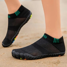 ZVB Women's Water Shoes - Breathable Yoga & Swim Shoes with Elastic Fabric Upper, Non-Slip Rubber Sole for Indoor/Outdoor Activities, Lightweight All-Season Design, Versatile Activewear | Wide Toe Design | Flexible Footwear Black & other colors