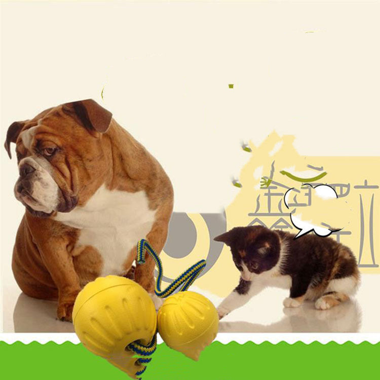 TUGME EVA Floating Pet Dog Training  Ball Puppy Bite Resistant Ball With Rope Pet Training Ball Chew Toys For Pet Supplies