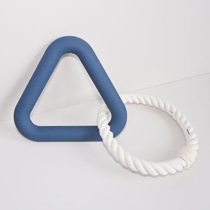 TUGME Pet Toy Foam TPR Cotton Rope Triangle Tug-of-war Molar