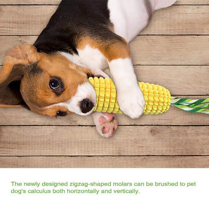 TUGME  PROKEl Dog Chew Toys Corn Stick Toy For Smal  MediumLarge Breed 5.8   Squeak Corn Stick Ropetoy
