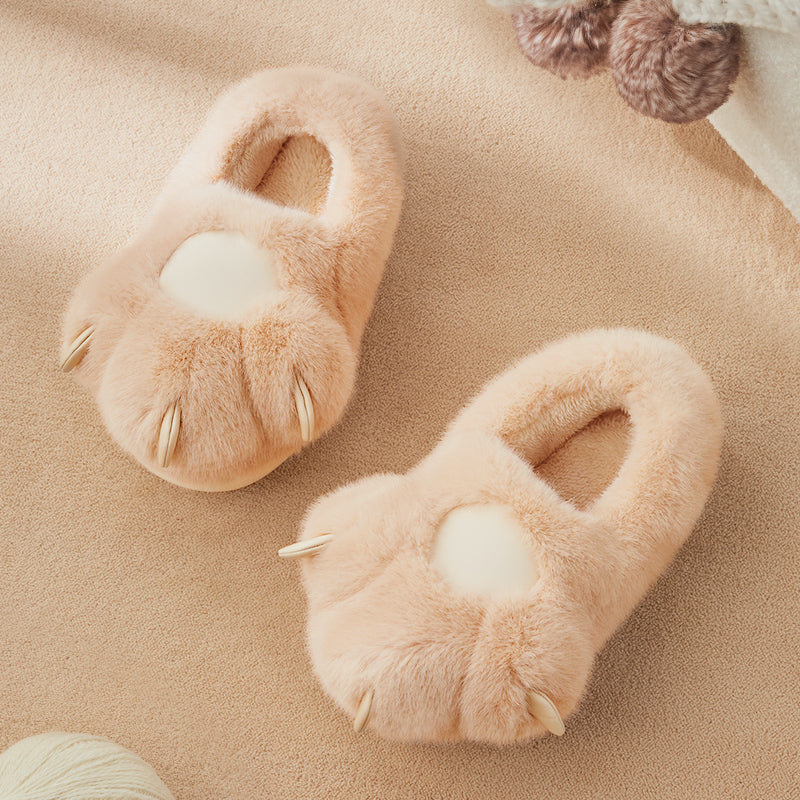 Cute Cat Claw Cotton Slippers