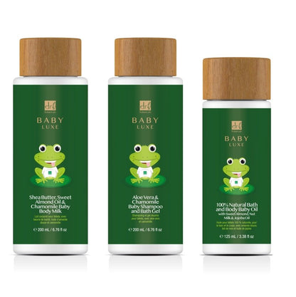 Baby Lux Shampoo and Bath Gel, Body Oil and Milk
