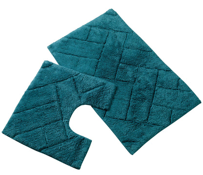 Bali Bath Mat & Pedestal Set Luxurious Super Absorbent Extra-Soft Cotton Mats for Bathroom Comfort and Style in Multiple Colours by OLIVIA ROCCO