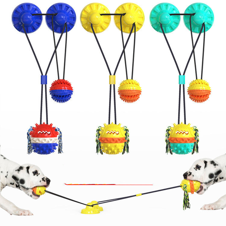 Strengthen Single And Double Sucker Leaking Ball Dog Toy