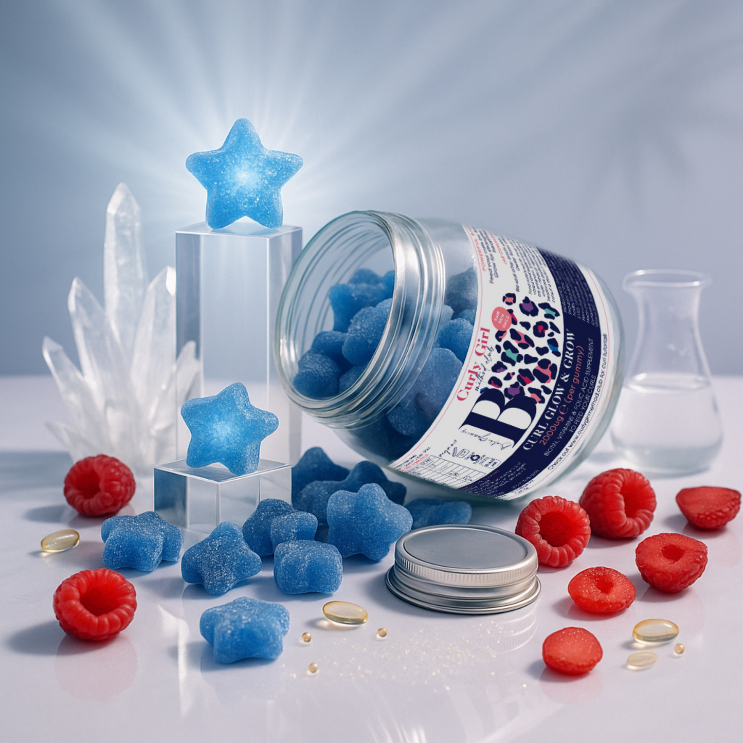 Grow + Glow Hair Vitamins - Biotin+ Gummies