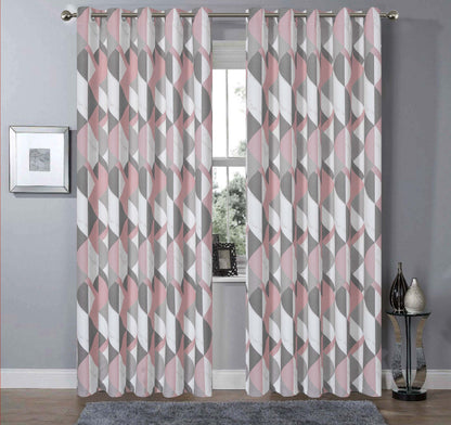 Blackout Thermal Curtains with Check and Marble Design Energy Saving Light Blocking Panels Multiple Sizes and Colours by OLIVIA ROCCO
