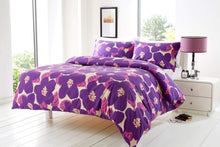 Bloomsbury Floral Poppy King Size Cotton Rich Duvet Set Elegant Luxury Quilt Cover and Pillow Cases Vibrant Bold Colours Bedroom Essentials by OLIVIA ROCCO