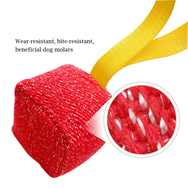 TUGME Pet Biting Pillow Chewing Teeth Coarse Hemp Interactive Dog Training