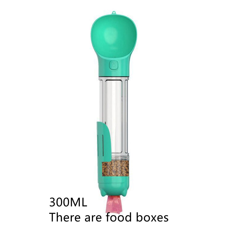 4 in 1 Pet Multi-functional Water Bottle Capacity: 300ml - 500ml