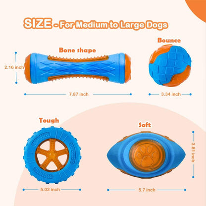 TUGME Dog Squeaky Toys Pool Toys Floating Toys For Interactive Fetch Play Dog Beach Toy