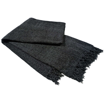 Chenille Tassel Elegant Throw Blanket for Couch Sofa Bed All-Season Soft Luxury by OLIVIA ROCCO