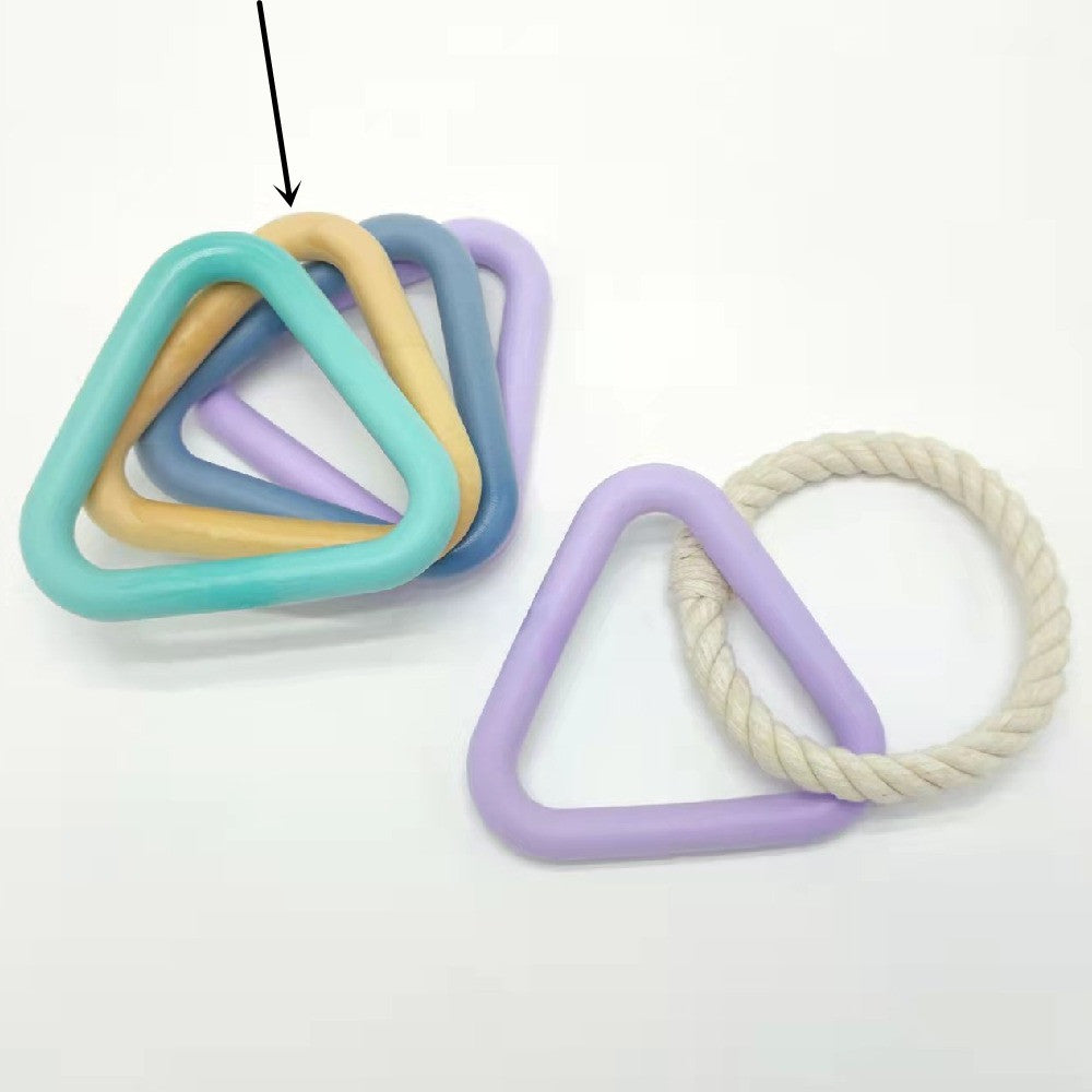 TUGME Pet Toy Foam TPR Cotton Rope Triangle Tug-of-war Molar