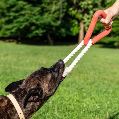 TUGME Exquisite Large Triangular Pull Ring, Bite-resistant And Wear-resistant Cotton Rope Pull Ring Toy Fully Interacts With Pets