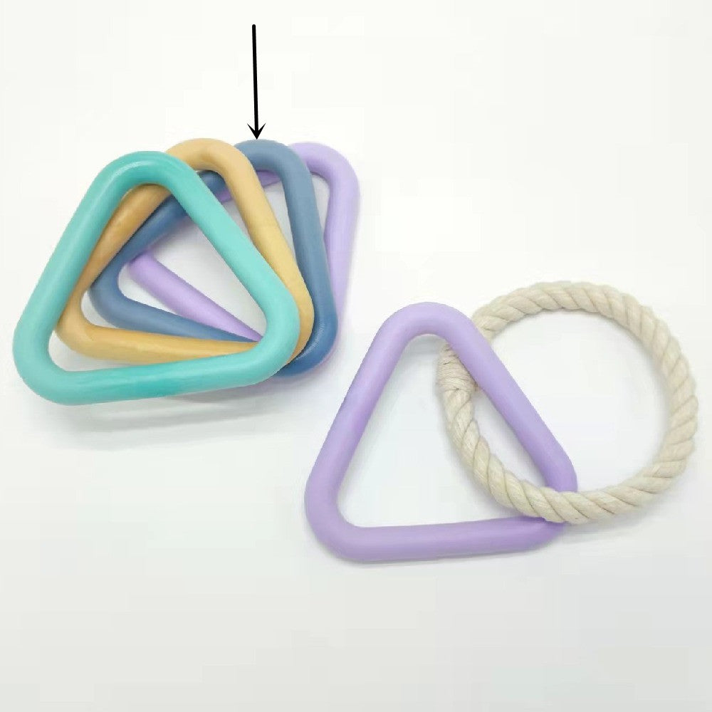 TUGME Pet Toy Foam TPR Cotton Rope Triangle Tug-of-war Molar