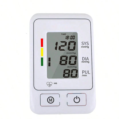 Blood Pressure Monitor Upper Arm Blood Pressure Monitors For Home Use With Bp Cuff, Large Screen Bp Machine, 190 Memory, USB Powered And Battery Powered