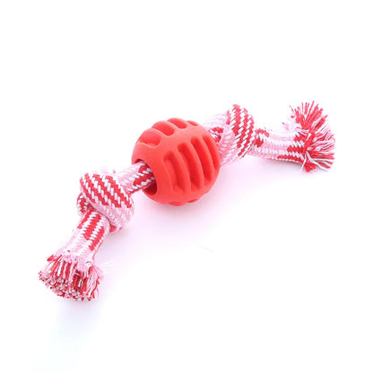 TUGME Pet Dog Toy Cotton Rope Double Knot Ball Bite Resistant Tooth Cleaning Toy Ball Pet Supplies