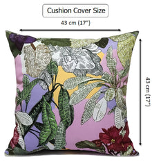 Dhalia Lilac Outdoor Waterproof Cushions Stylish Durable 17x17 Inch Polyester for Patio Garden Indoor Use by OLIVIA ROCCO