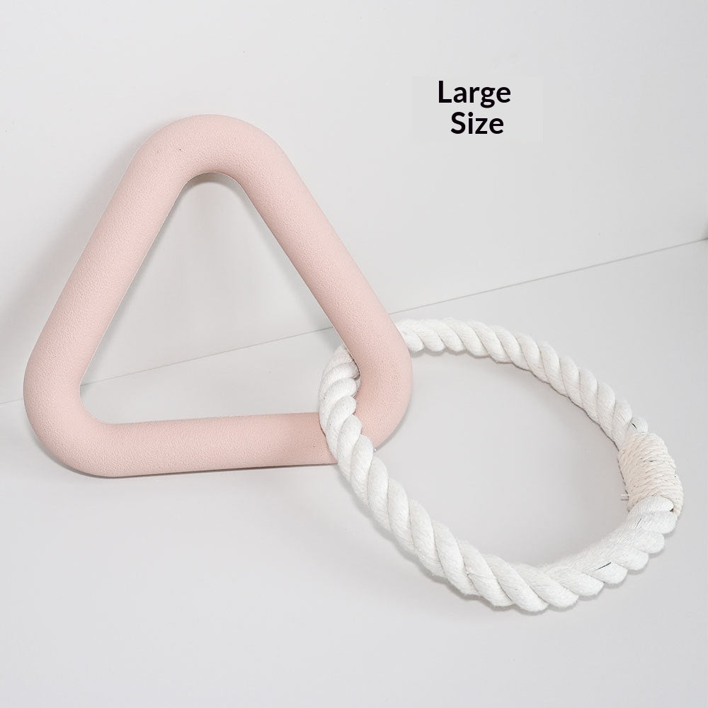 TUGME Pet Toy Foam TPR Cotton Rope Triangle Tug-of-war Molar