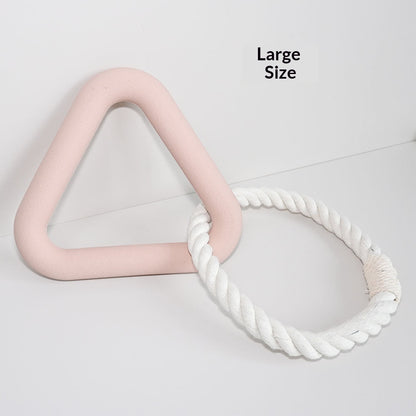 TUGME Pet Toy Foam TPR Cotton Rope Triangle Tug-of-war Molar