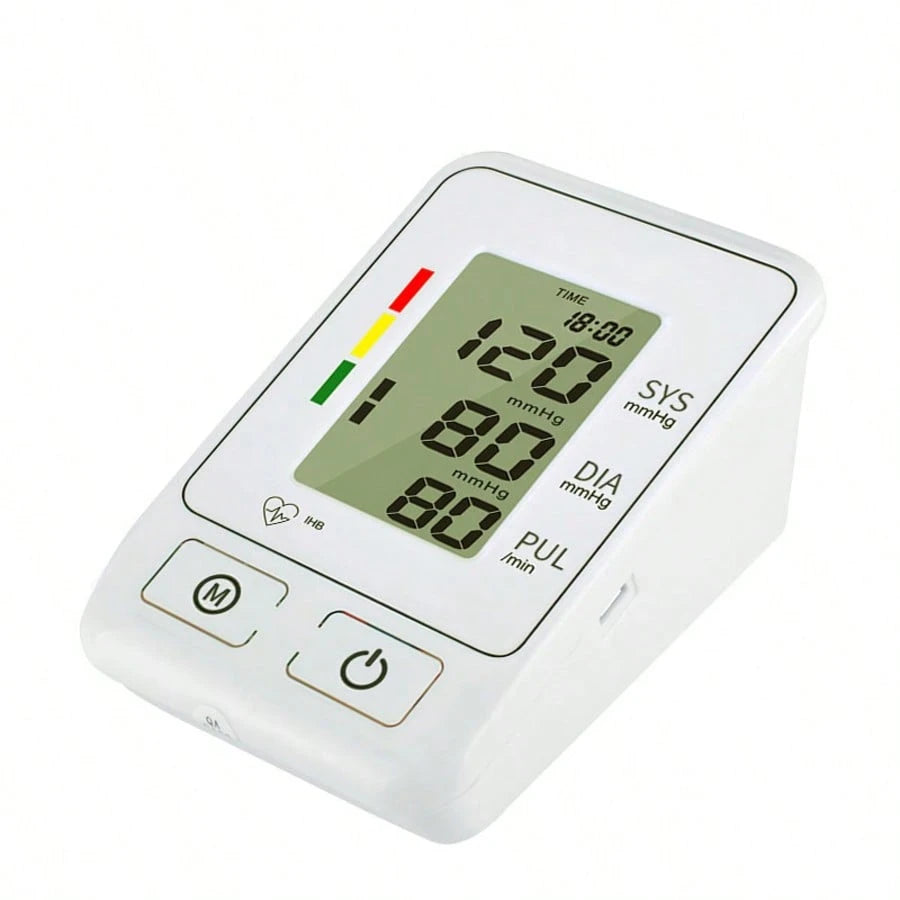 Blood Pressure Monitor Upper Arm Blood Pressure Monitors For Home Use With Bp Cuff, Large Screen Bp Machine, 190 Memory, USB Powered And Battery Powered