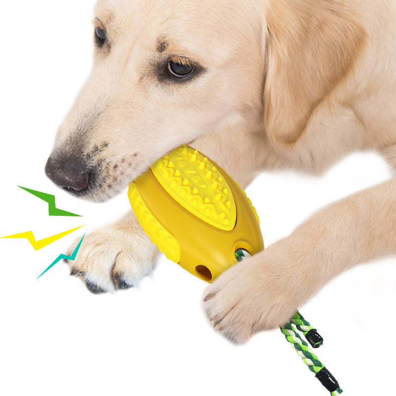 TUGME  Voice Leaky Molars Rugby Dog Toy