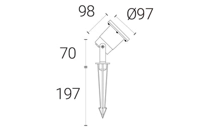 4lite GU10 Outdoor Garden Spike Light