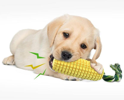 TUGME  PROKEl Dog Chew Toys Corn Stick Toy For Smal  MediumLarge Breed 5.8   Squeak Corn Stick Ropetoy