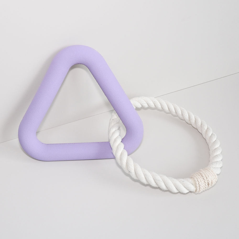 TUGME Pet Toy Foam TPR Cotton Rope Triangle Tug-of-war Molar
