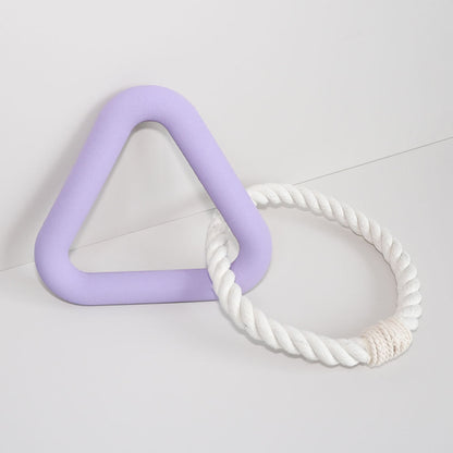 TUGME Pet Toy Foam TPR Cotton Rope Triangle Tug-of-war Molar