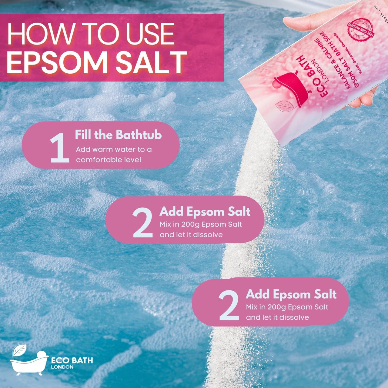 Anyu Calm - Eco Bath London Balance and Calming Epsom Salt Bath Soak - Tube