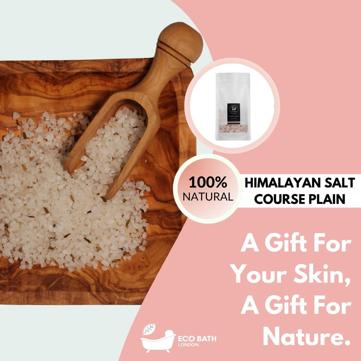 Anyu Calm - Eco Bath London Himalayan Bath Salt Course Plain - 1 KG