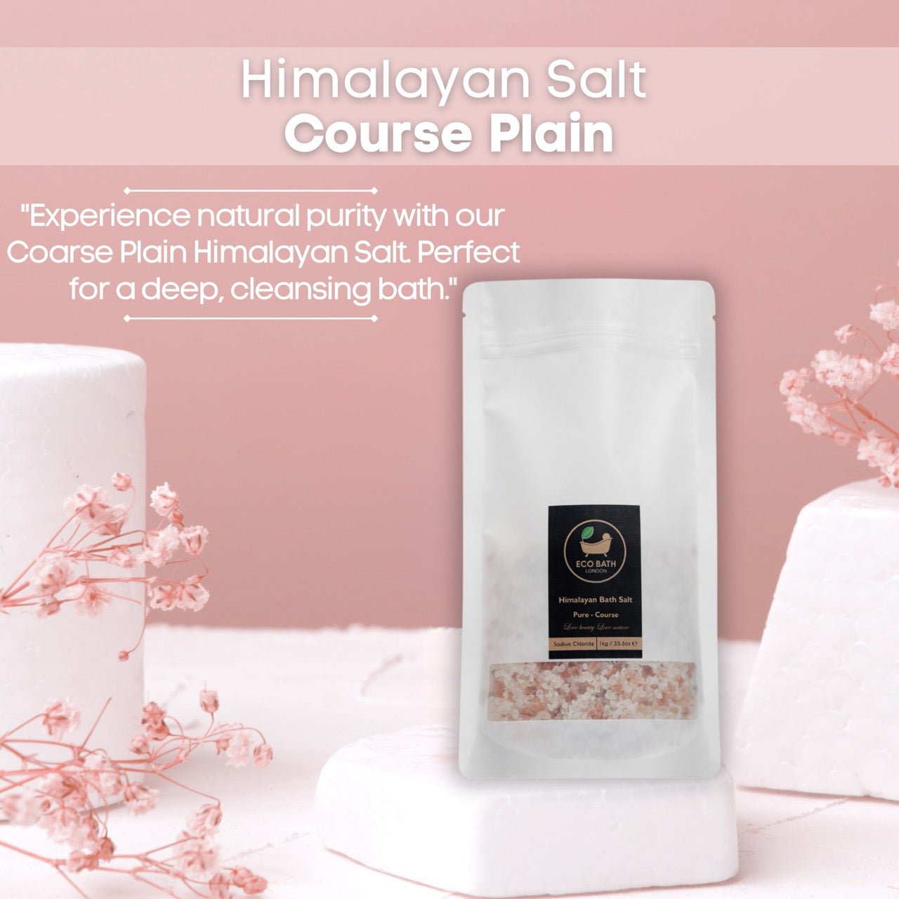 Anyu Calm - Eco Bath London Himalayan Bath Salt Course Plain - 1 KG