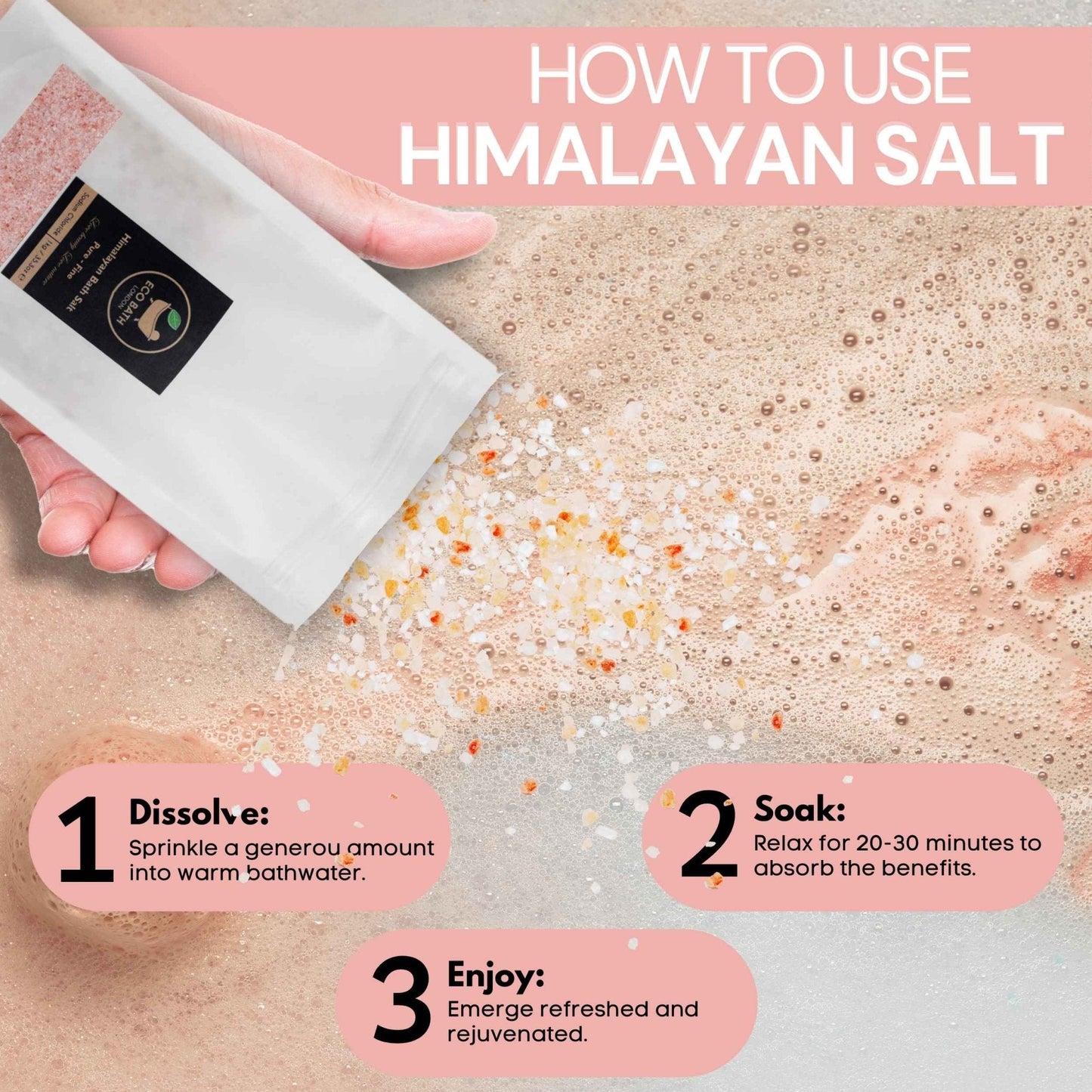 Eco Bath London Himalayan Bath Salt Fine Grade - 1 KG