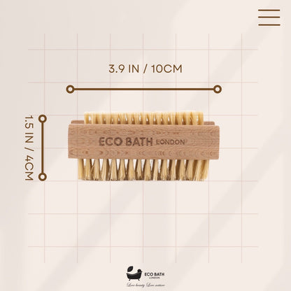Eco Bath Natural Sisal Nail Brush Collection - Available in Beech Wood, Walnut Wood and Olive Wood