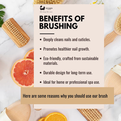 Eco Bath Natural Sisal Nail Brush Collection - Available in Beech Wood, Walnut Wood and Olive Wood