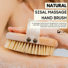 Eco Bath London Natural Sisal Massage Hand Brush - Dry Brushing Hand Brush for Exfoliation