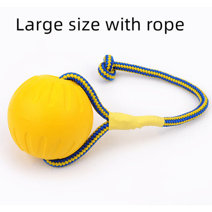 TUGME EVA Floating Pet Dog Training  Ball Puppy Bite Resistant Ball With Rope Pet Training Ball Chew Toys For Pet Supplies