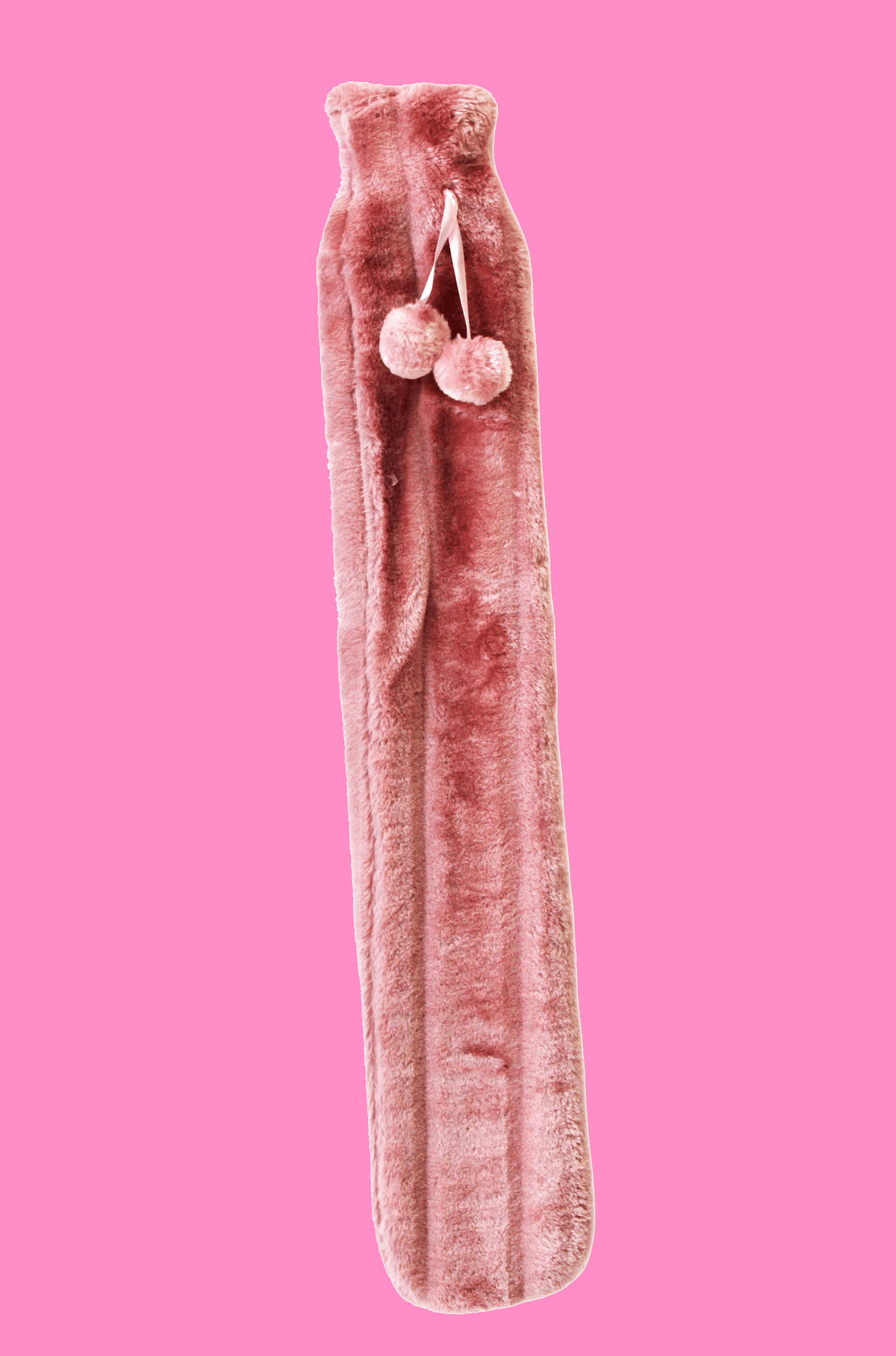 Extra Long 2L Hot Water Bottle with Plush Faux Fur Cover for Cosy Nights Natural Rubber UK Safe Tested Soft Fleece Ideal Gift for Adults Kids by OLIVIA ROCCO