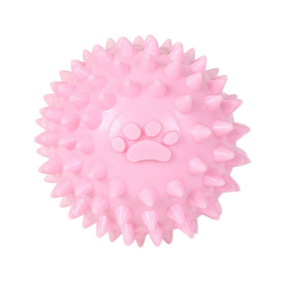 TUGME Dog Chewing Toy Interactive Rubber Ball For Small Large Dog Cat Pet Tooth Cleaning Indestructible Footprint Ball Pet Accessories