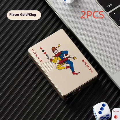 Poker Card Metal Windproof Straight Forward Creative Personalized Lighter