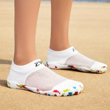 Breathable Fabric Women's Solid Color Stretch Water Shoes - EVA Sole, Soft Sole for Swimming and Aquatic Activities, All-Season Indoor Yoga Sports Footwear White & other colors