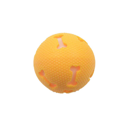 TUGME Dog Toy Throwing Bouncy Hollow Bone Glowing Ball