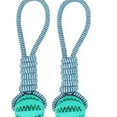 TUGME Dog Toys Balls Interactive Treat Rope Rubber Leaking Balls For Small Medium Dogs Chewing Bite Resistant Pet Tooth Cleaning