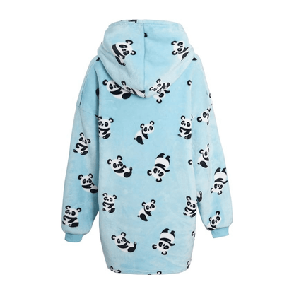 Giant Oversized Panda Hooded Blanket Plush Fleece with Reversible Sherpa Adults and Kids 6XL Hoodie Sweatshirt with Pockets Warm and Cosy by Daisy Dreamer
