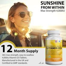 Grounded Vitamin D3 4000 IU – 365 Tablets