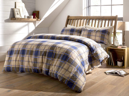 Highland Tartan Luxurious Duvet Set Super Soft Brushed Cotton Flannel Bedding OEKO-TEX Certified Elegant Quilt Cover for Master Suite or Guest Room by OLIVIA ROCCO