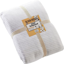 Hotel Collection 240 x 260 cm Quilted Bedspread in Sustainable Cotton Soft and Durable White and Grey Bedding for Elegant Bedroom Decor by OLIVIA ROCCO